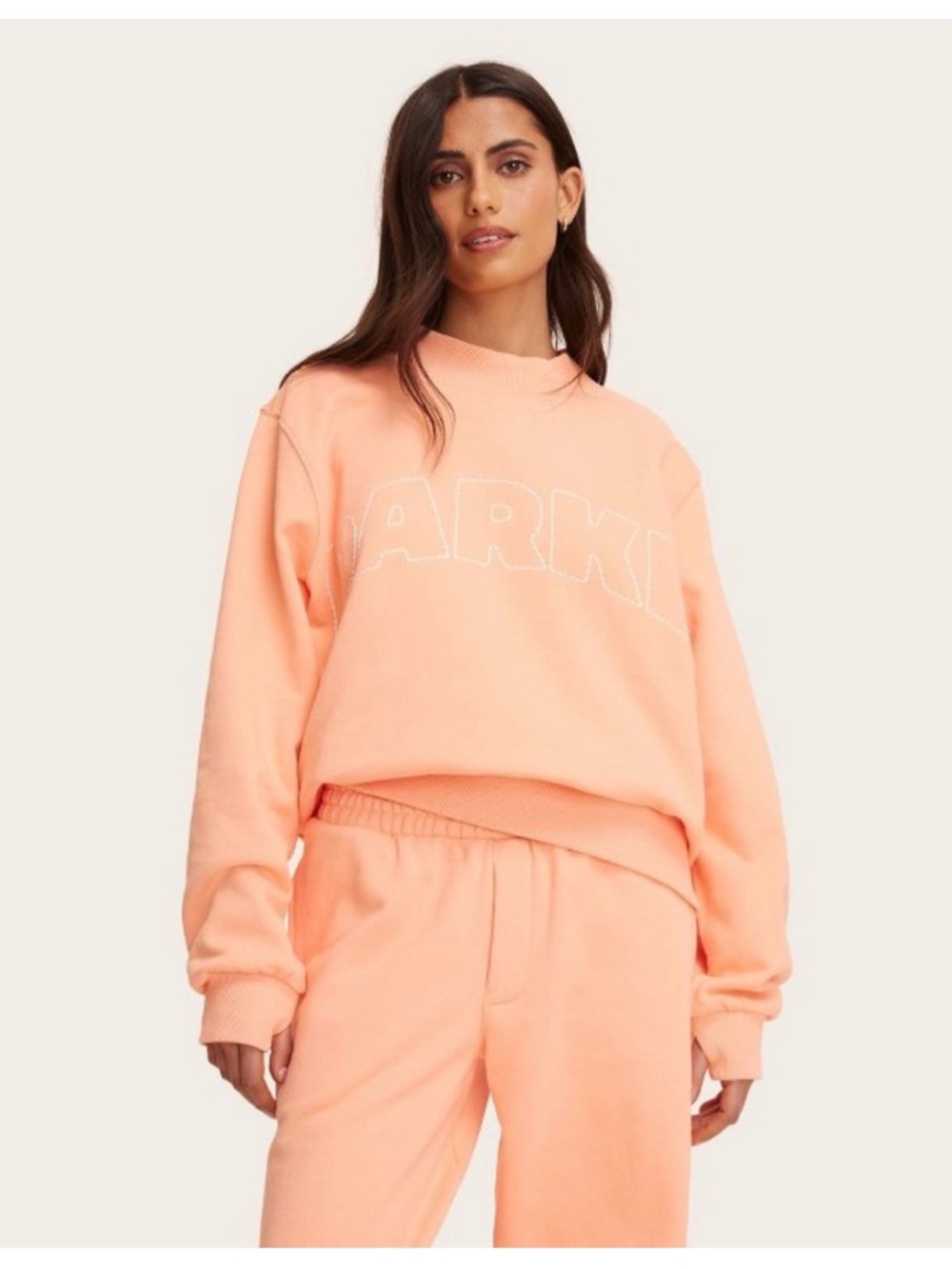 Parke x Target Peach Logo Mockneck Sweatshirt